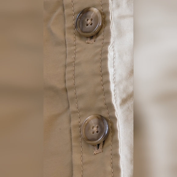 ANN TAYLOR Khaki Button Down Midi Skirt - Picture 6 of 6